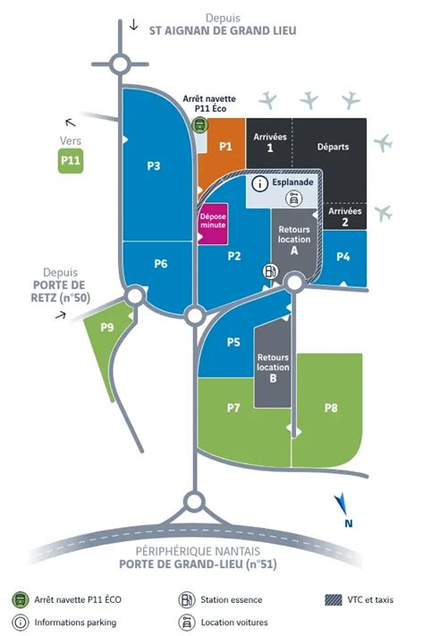 parking aeropark nantes|Plan des parkings officiels de l’aéroport Nantes。